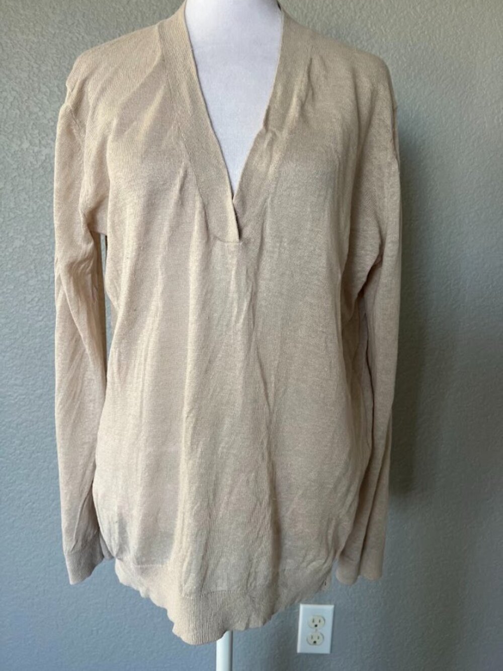 Babaton Aritzia Long Sleeve Wool Linen Blend Sweater Size XS